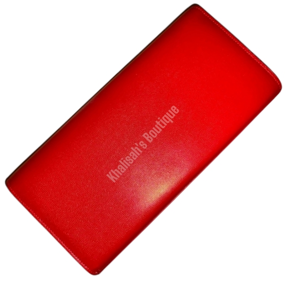 New!!! YSL SAINT LAURENT MONOGRAM CLUTCH CASSANDRE IN GRAINED POUR Kate Red!!! - Picture 7 of 11